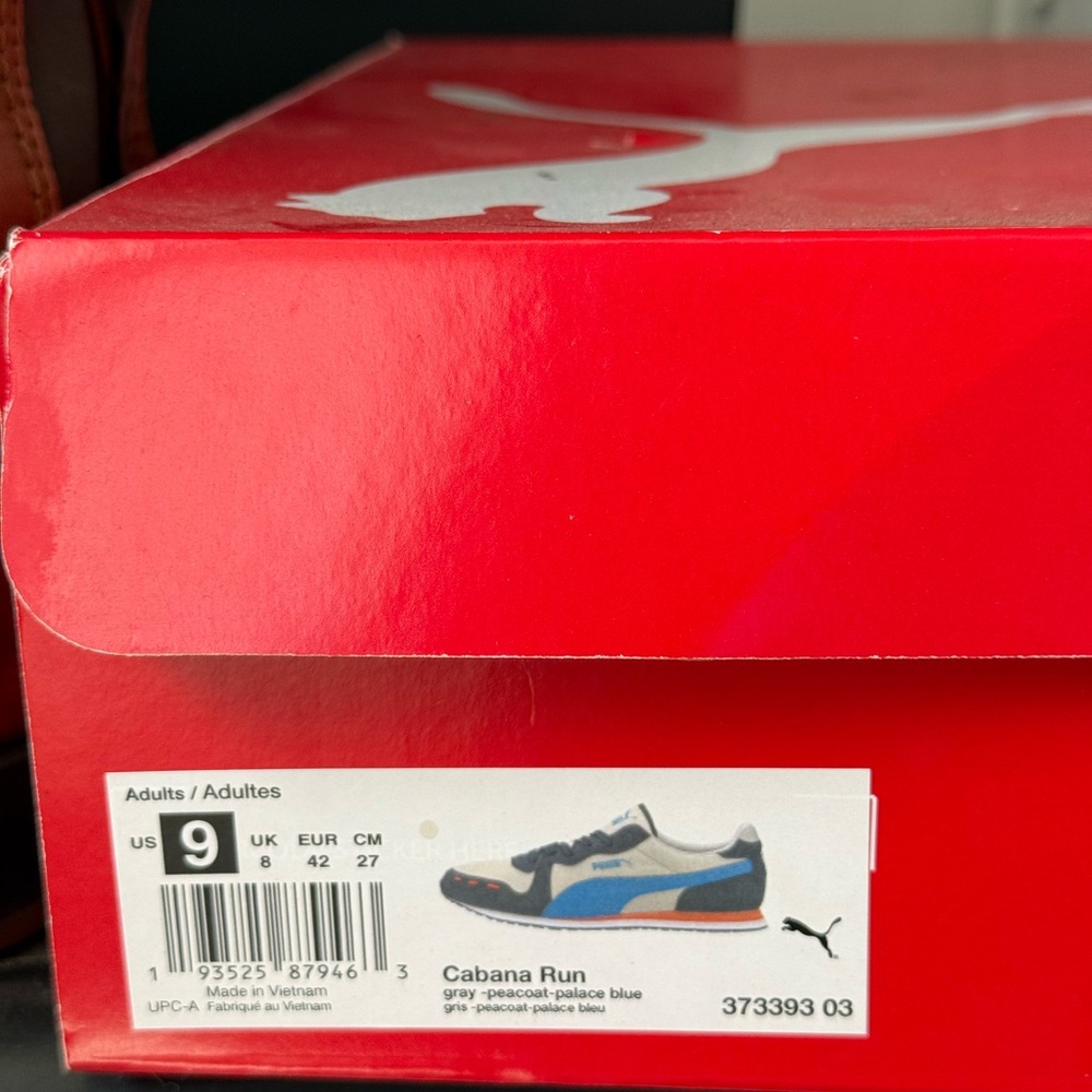 Puma Velocity Gray and Blue Athletic Shoes